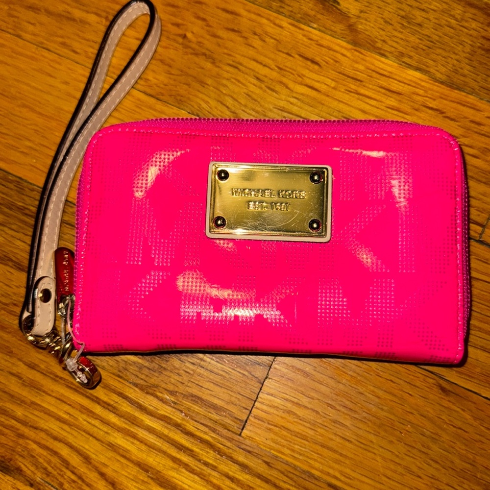 Hot pink wallet